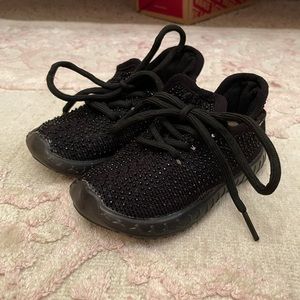 Black Rhinestone Toddler Sneakers